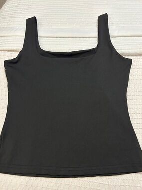Shein Black Square Neck Tank Top